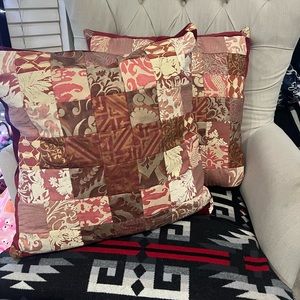 Fortuny Quilted Throw Decor Pillows 20x20 in